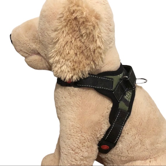 Dog Harness Padded No Pull Working + Chain Leash NEW - Picture 2 of 14
